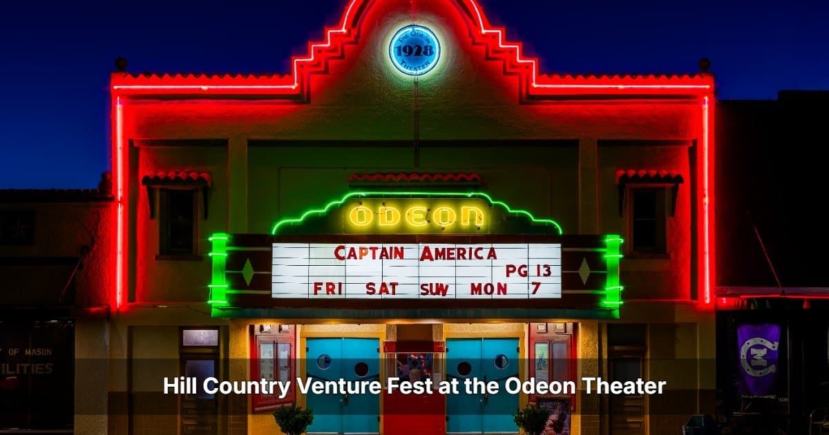 Hill Country Venture Fest Student Pitch Night to Be Held at Historic Odeon Theater