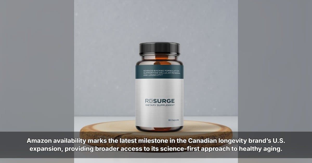 AgeReverse Brings Longevity Supplement RESURGE to U.S. Consumers via Amazon